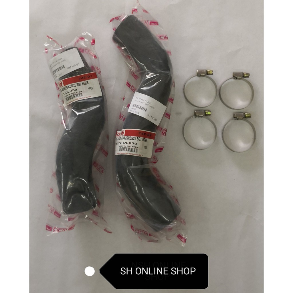 Radiator Hose Set With Hose Clip For Toyota Hilux Kun Year