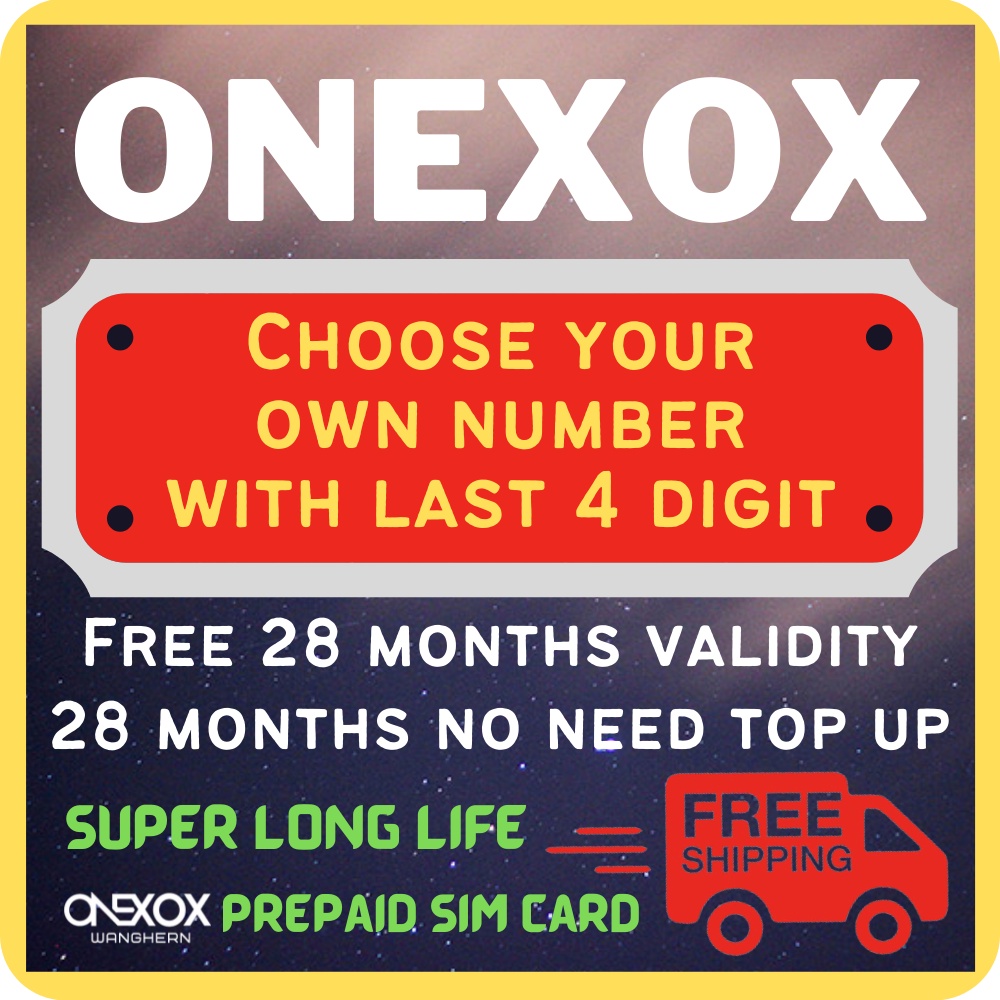 ONEXOX 28MONTHS VALIDITY PREPAID SIMCARD VIP NICE NUMBER CHOOSE