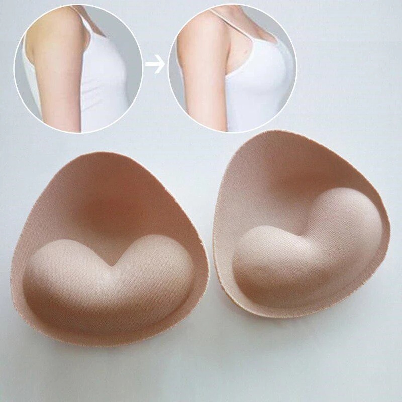 1Pair Sponge Inserts In Bra Padded For Swimsuit Breast Push Up Fill