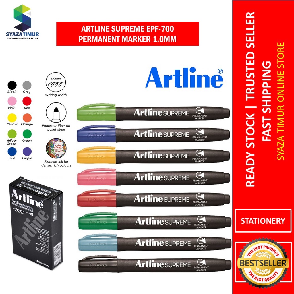 ST GR MY ARTLINE Supreme Permanent Marker 1 0MM Fibre Tip EPF 700