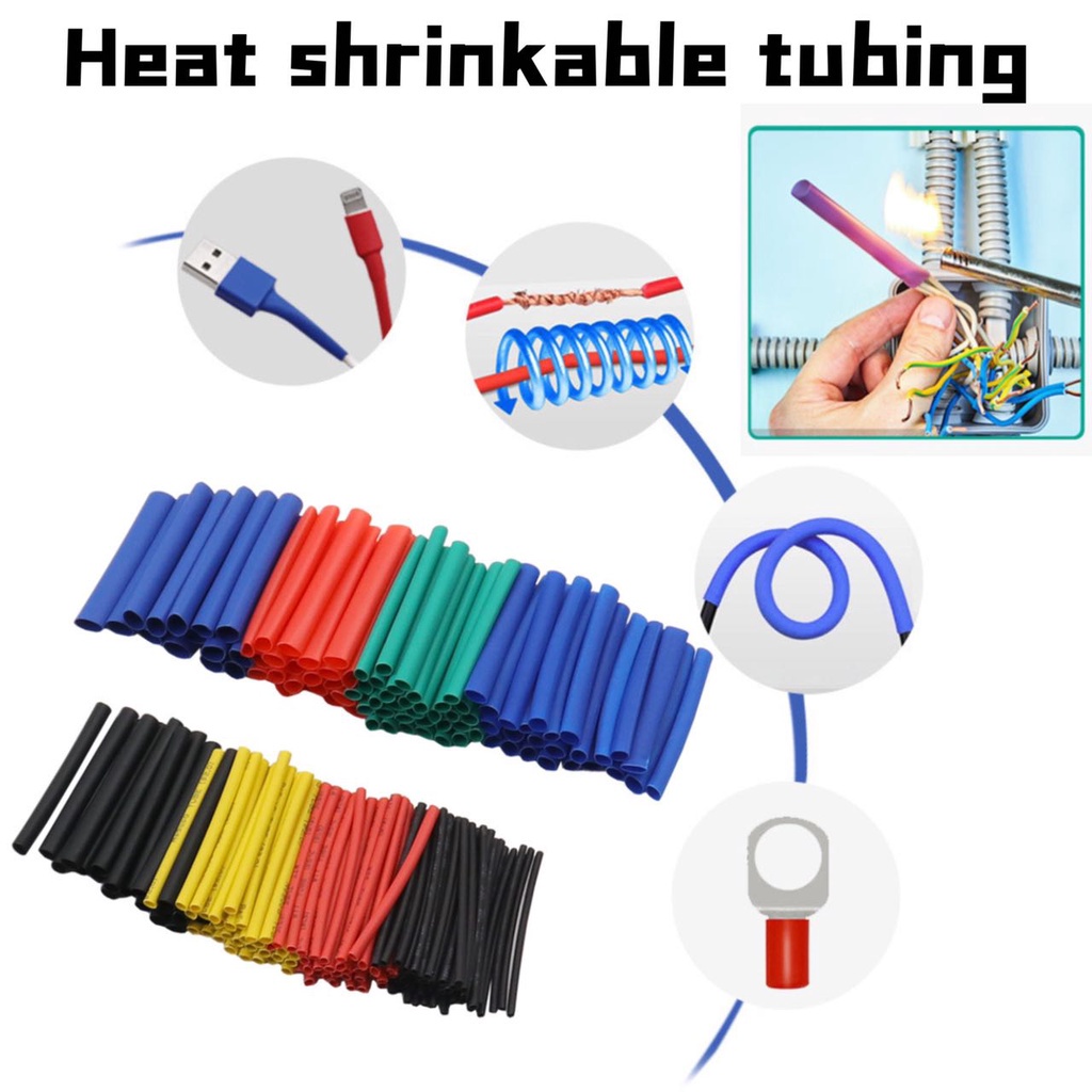 Sf Pcs Heat Shrink Insulation Shrinkable Tubing Wire Cable Tube