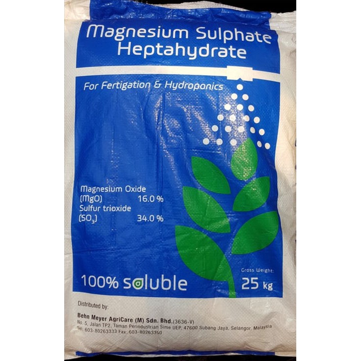 Epson Salt Baja Magnesium Sulphate Heptahydrate MgS Behn Meyer 25kg