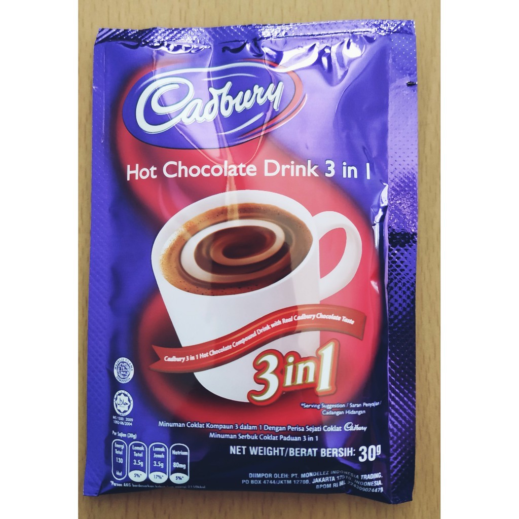 Cadbury Hot Chocolate Drink In Small Pack G Shopee Malaysia