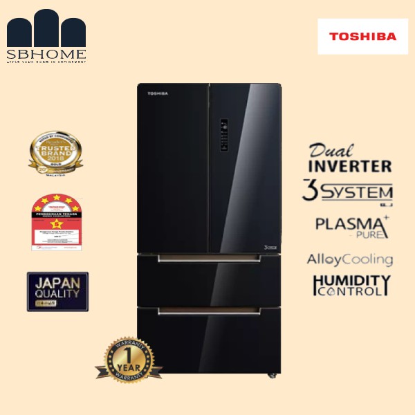 Toshiba Gr Rf We Pgy L French Door Dual Inverter Refrigerator