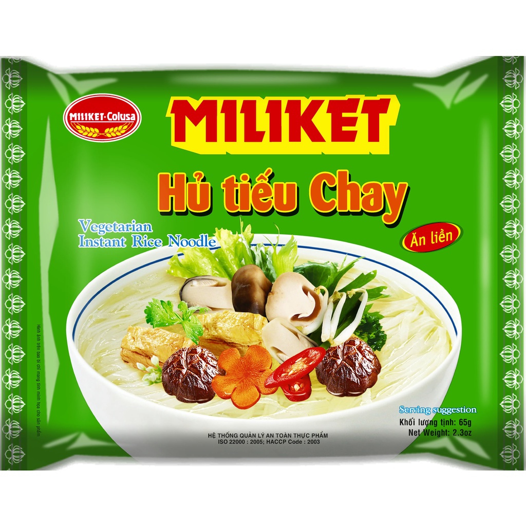 Hu Tieu Chay Miliket Vegetarian Rice Noodle 1 Pack 65g Shopee Malaysia