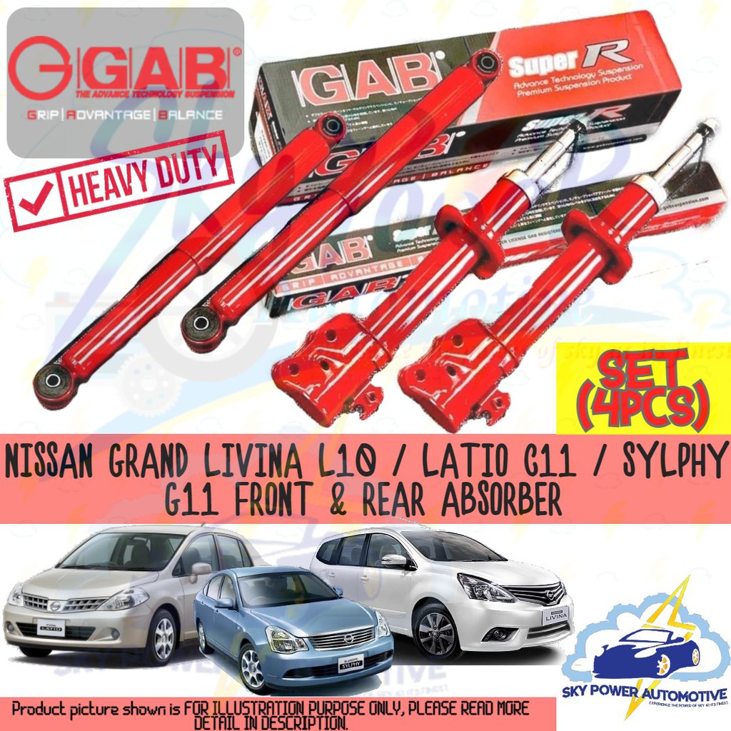 NISSAN GRAND LIVINA L10 LATIO C11 SYLPHY G11 GAB SUPER R SPORT