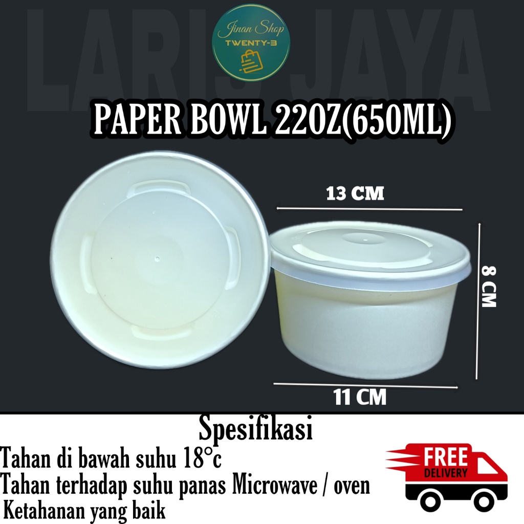 Paper BOWL 22oz 650ML Shopee Malaysia