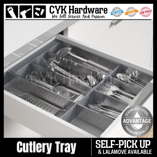 Stainless Steel Cutlery Tray Kitchen Cabinet Multi Function Cutlery