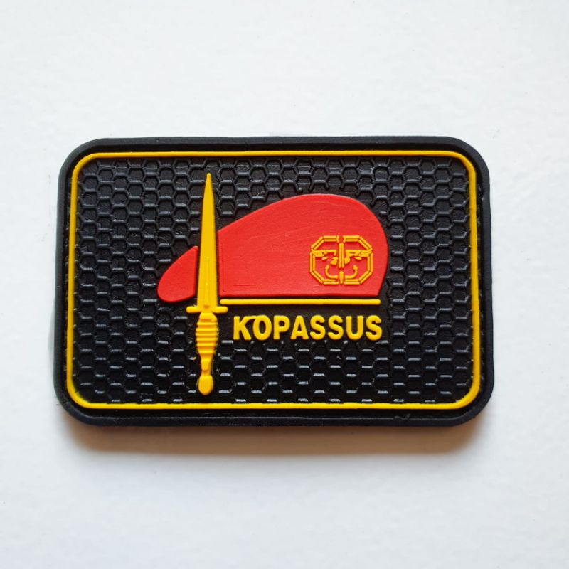 Patch Rubber Logo Tni Ad Tni Al Kostrad Kopassus Infantri Expedition