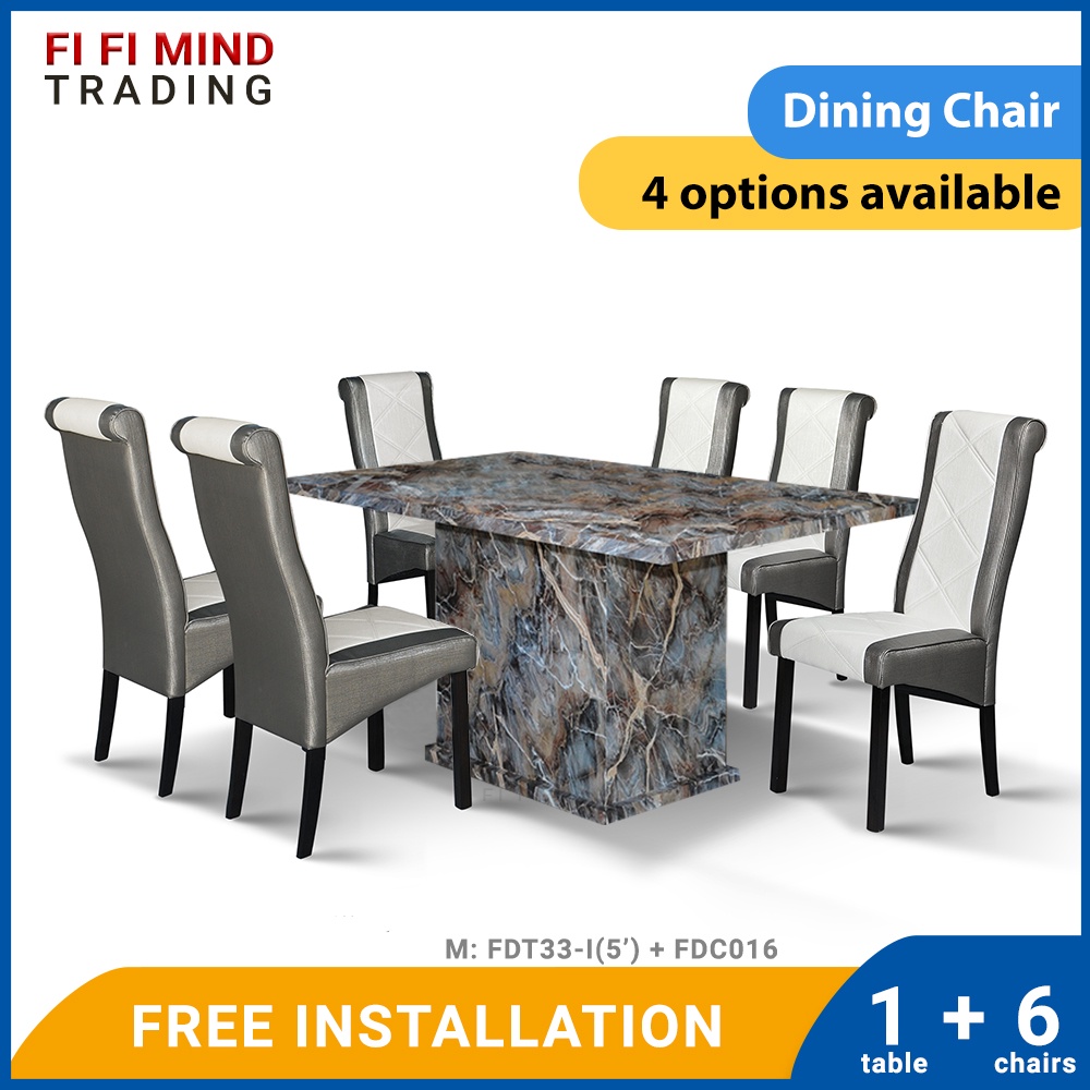 Castell Marble Dining Table Set Dining Table Seater Meja Makan