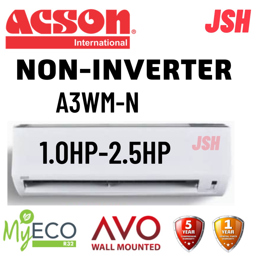 Acson Non Inverter Wall Mounted Aircond R Shopee Malaysia