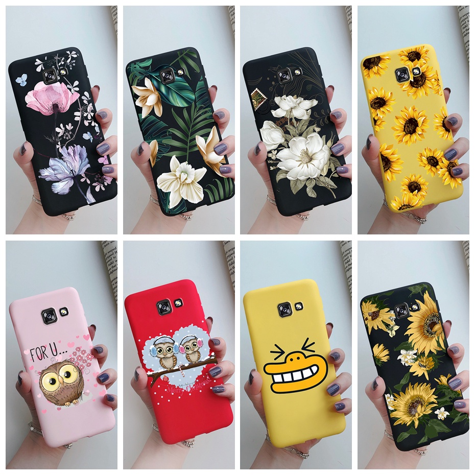 Case Samsung Galaxy A7 2017 A720 A720F Lovely Cartoon Beautiful Flowers