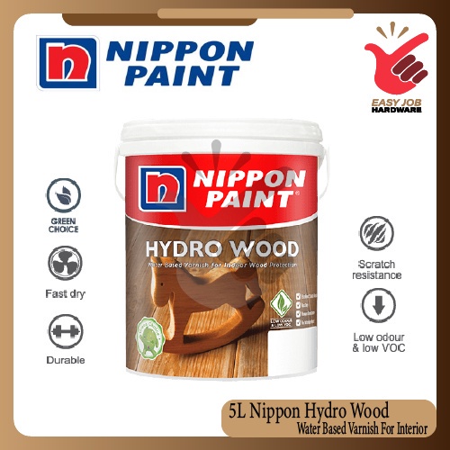 Nippon Paint Hydro Wood Varnish Cat Kayu Syelek L Water Based Varnish