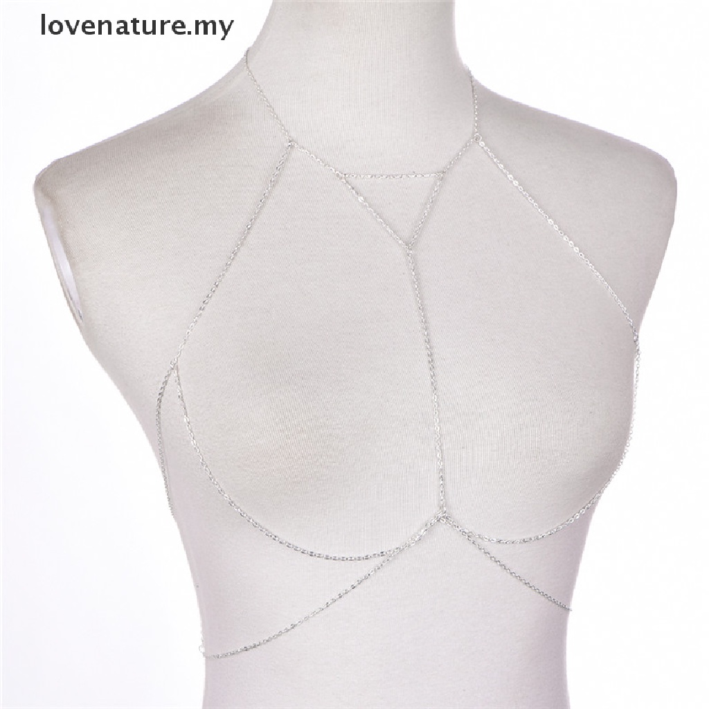 Lovenature Retro Link Chain Bra Multilayer Sexy Beach Bikini