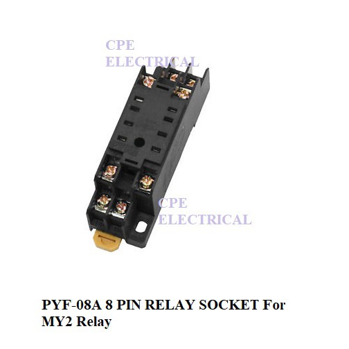 Pyf A Pins Screw Terminal Mm Din Rail Mount Relay Socket Base For