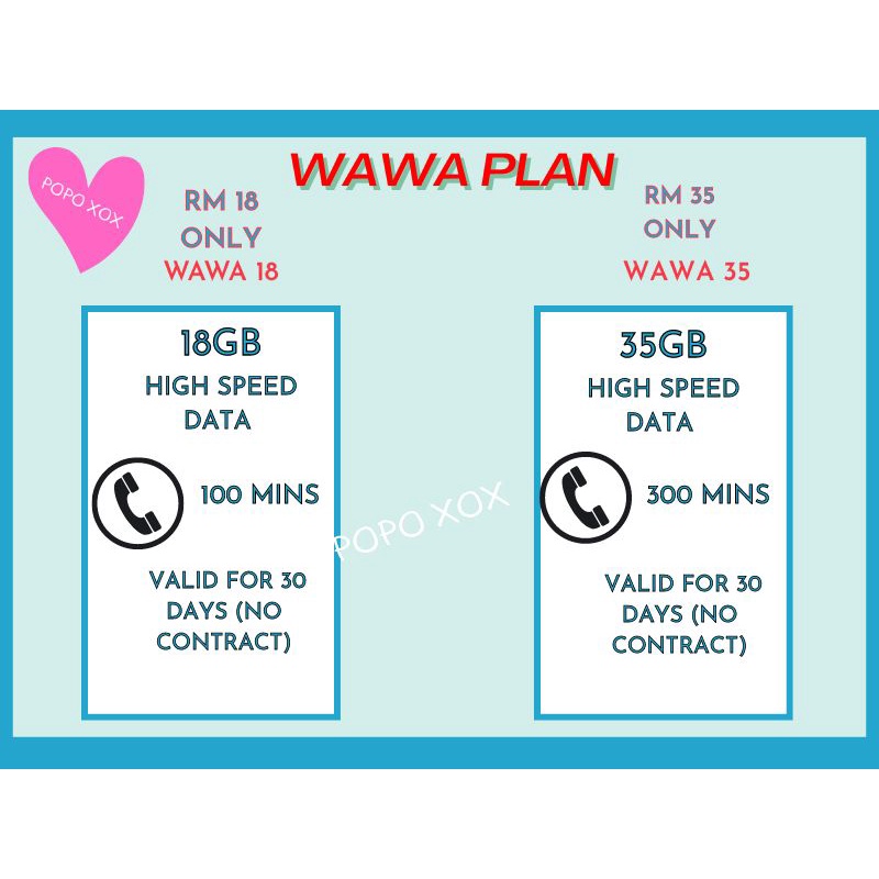 Onexox Wawa Prepaid Plan Gb Gb Shopee Malaysia