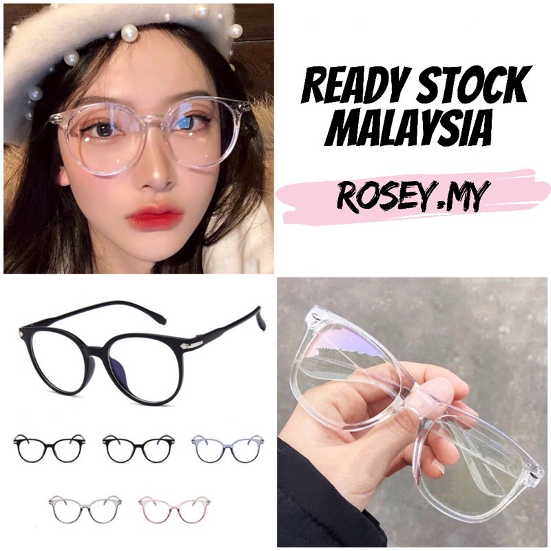 READY STOCK CERMIN MATA CLEAR VINTAGE Viral Round Eyeglasses Retro