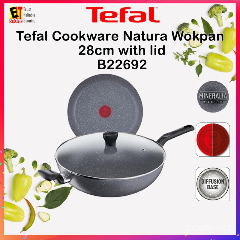 Wfz Tefal Cookware Natura Wokpan Cm With Lid B Shopee Malaysia