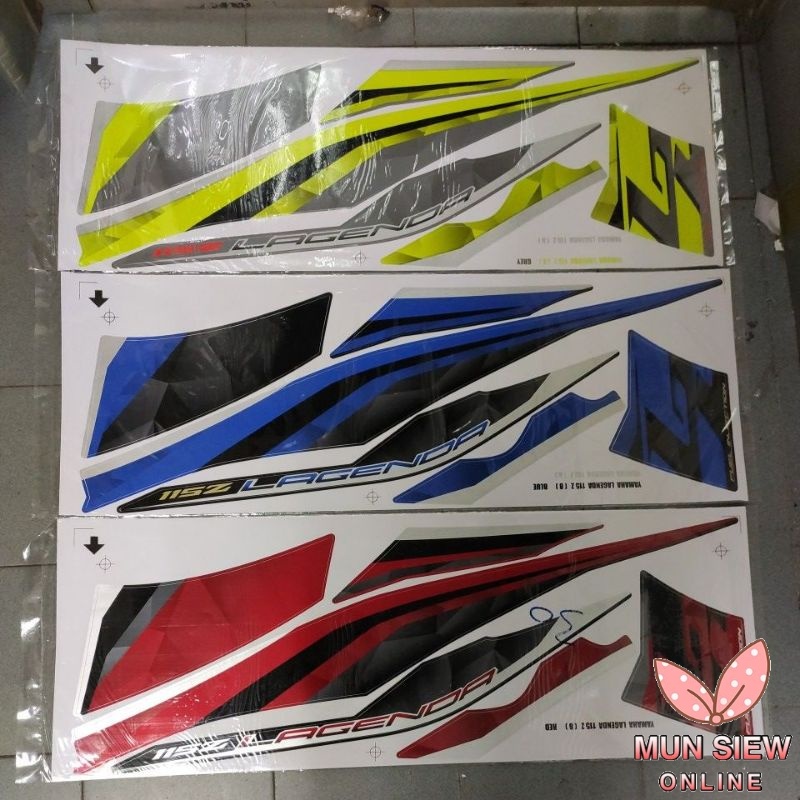 Stiker Sticker Body Stripe Cover Set Yamaha Lagenda Fi