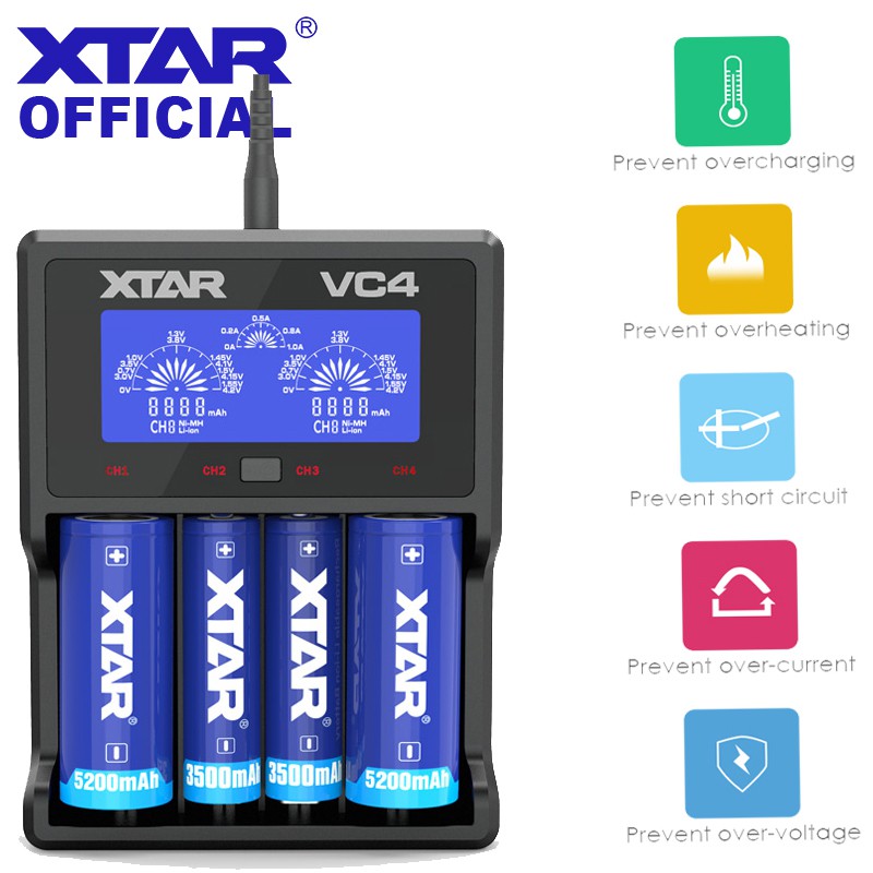 Original Xtar Vc Usb Univesal Portable Display Slot Li Ion