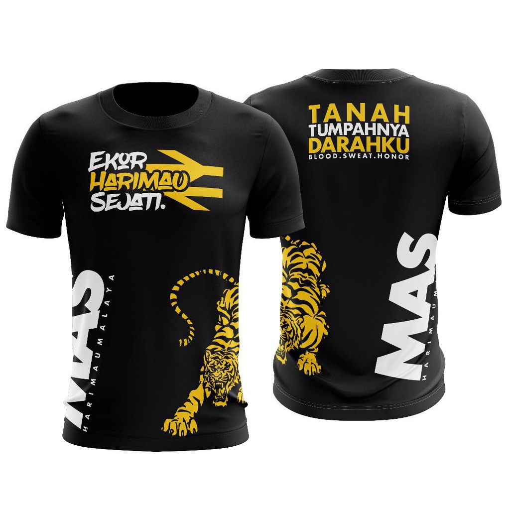 Ekor Harimau Sejati Harimau Malaya Cotton Tshirt Baju Team