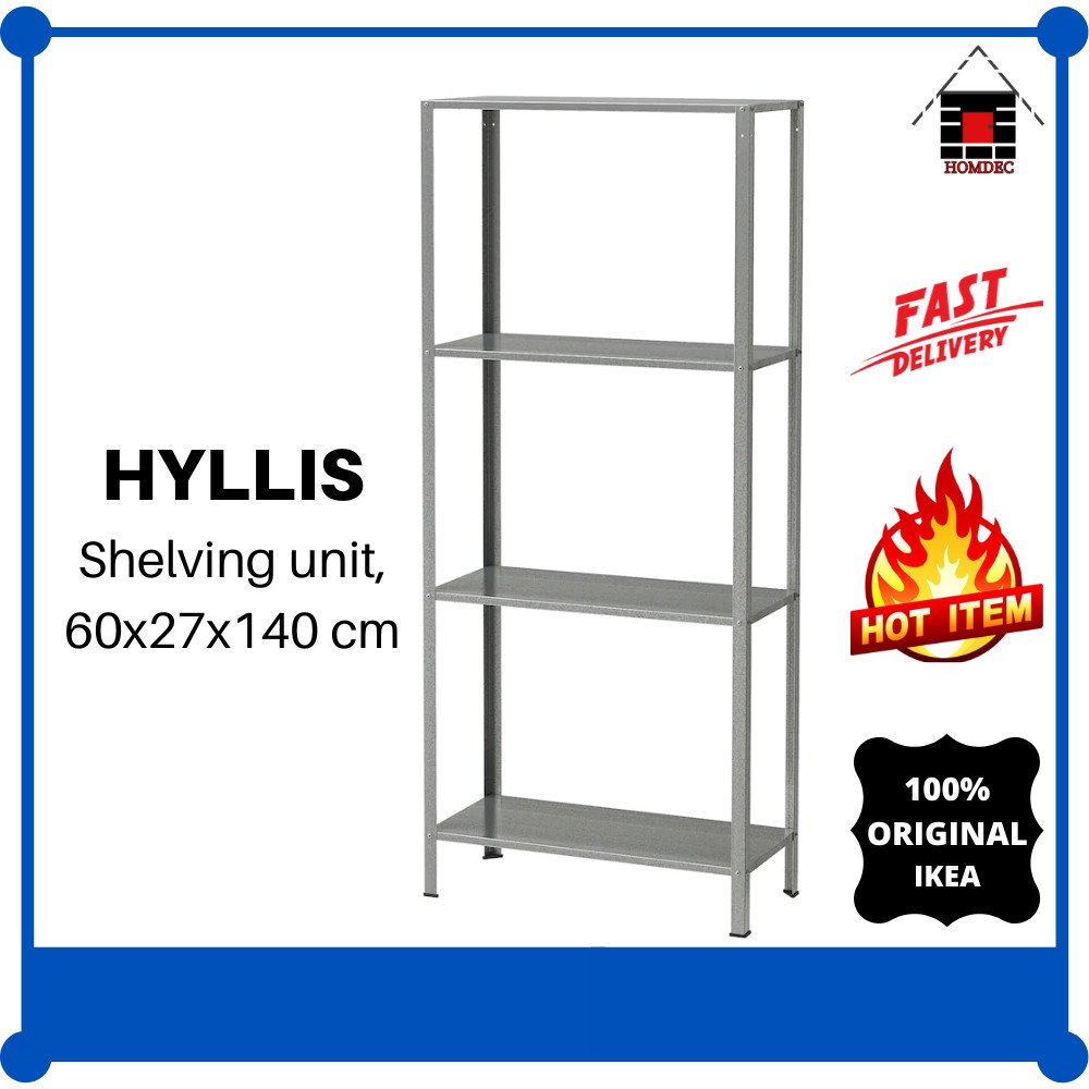 Ikea Shelving Unit Hyllis In Outdoor Galvanised X X Cm Cover