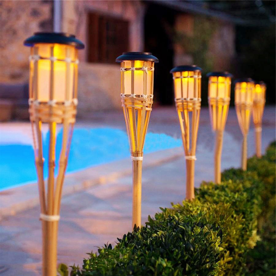 Ccc Packs Pelita Raya Led Solar Bamboo Torch Light Flame Light