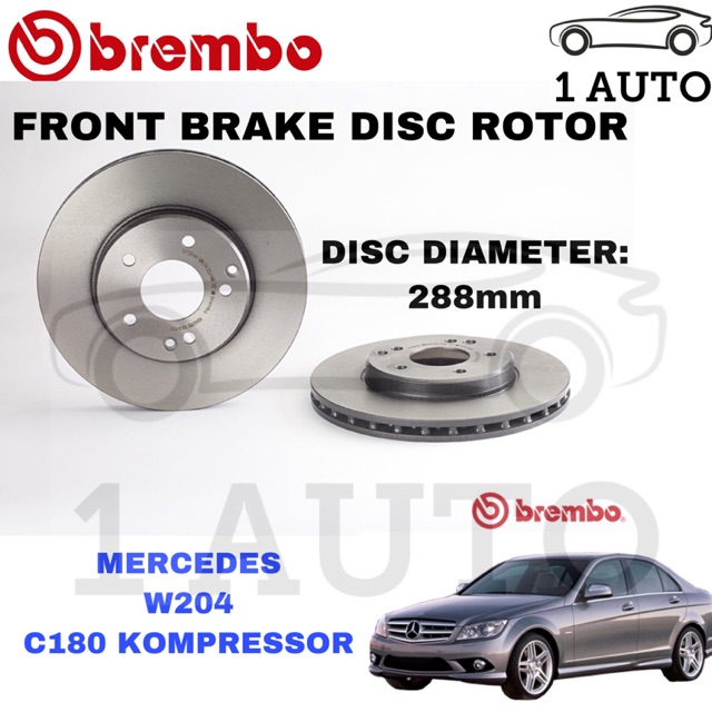 Genuine Brembo Front Brake Disc Rotor Mercedes W C Kompressor