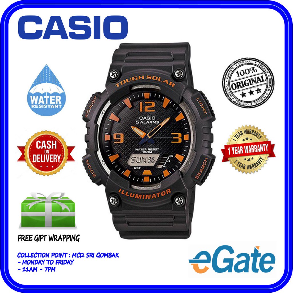 Casio AQ S810W 8AV Men Analog Digital Tough Solar Dual Time Original