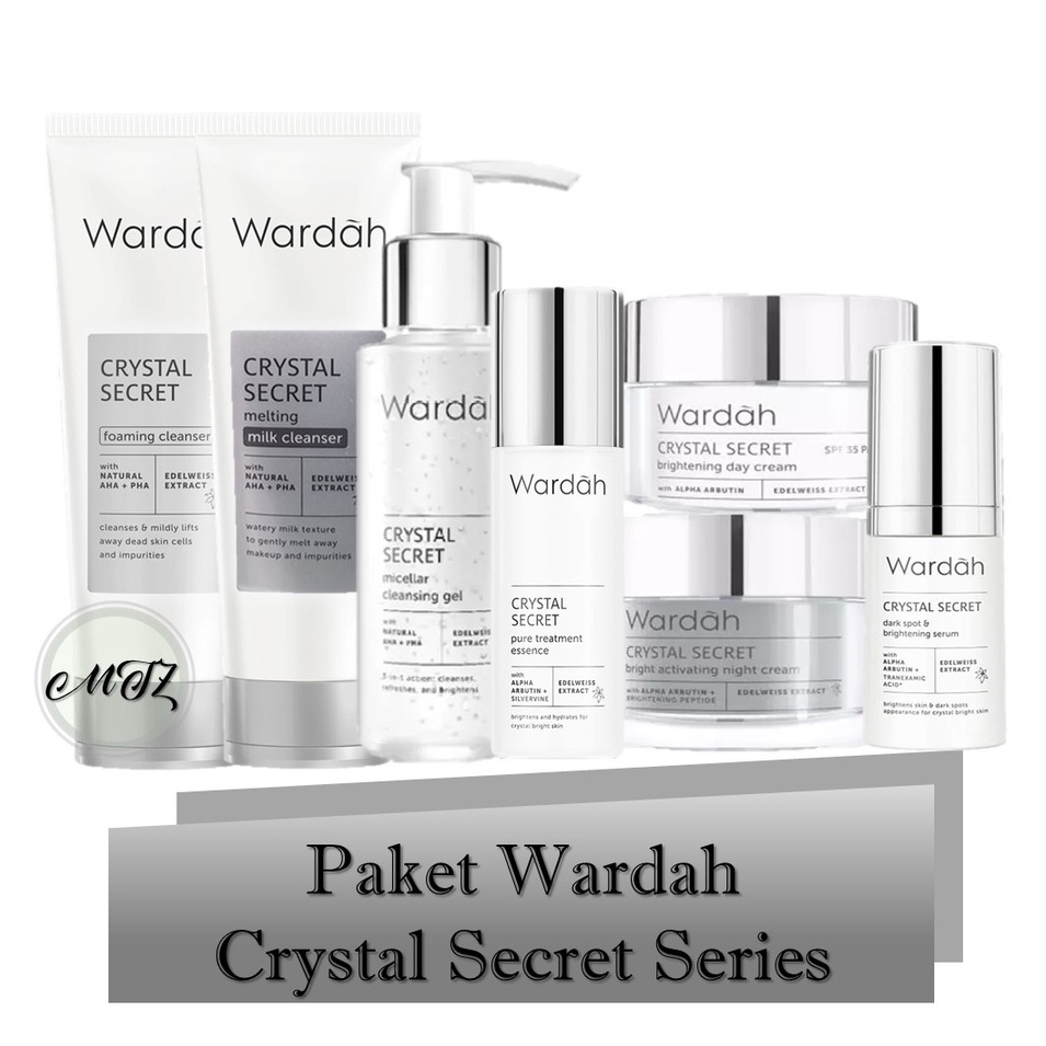 Wardah Complete Package Day And Night Crystal Secret Series Skincare