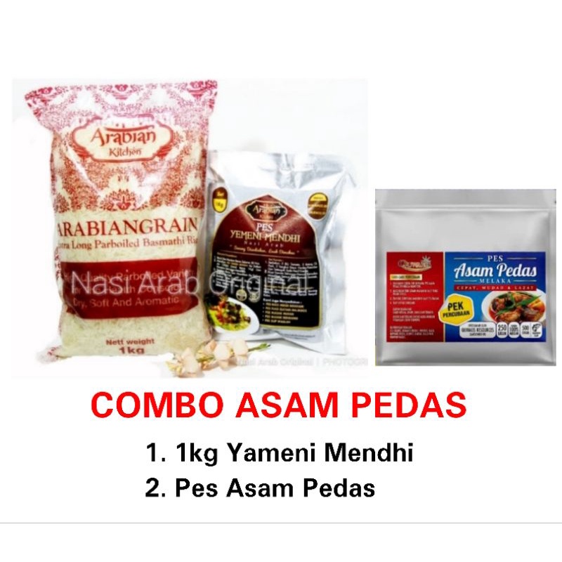 Combo Asam Pedas Nasi Arab Yameni Mendhi By Arabian Kitchen Set Kg