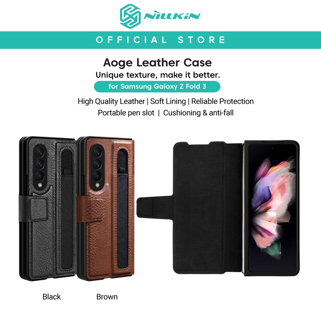 Nillkin Aoge Case Samsung Galaxy Z Fold Leather Cover Case Shopee