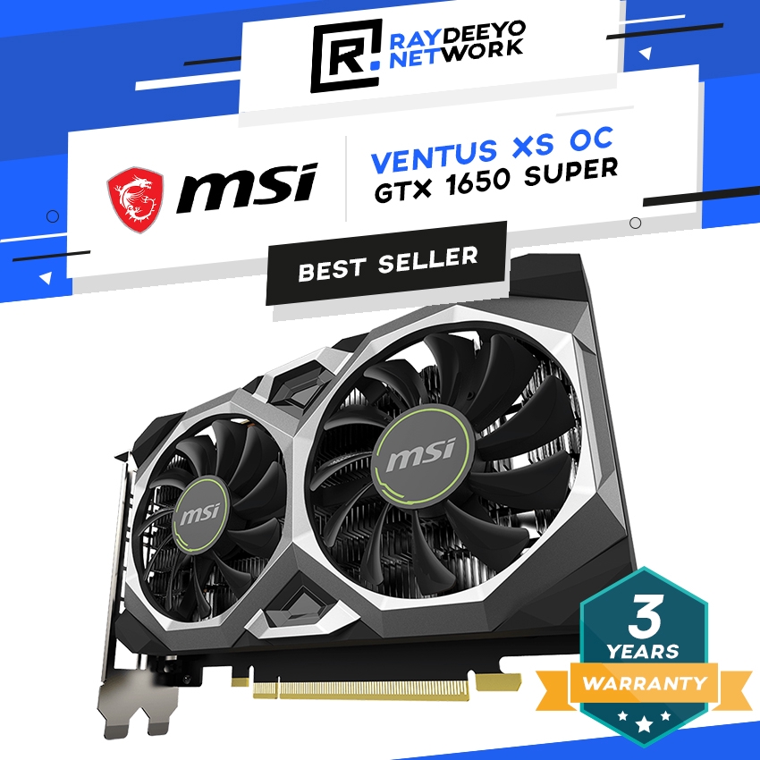 MSI GeForce GTX 1650 SUPER VENTUS XS OC 4GB GDDR6 Graphic Card Extreme