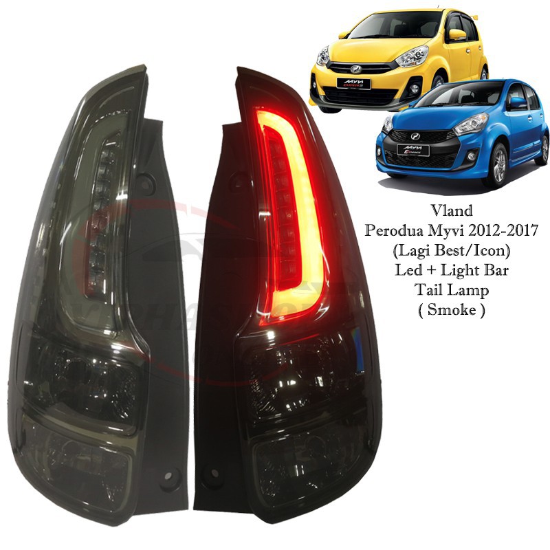 Perodua Myvi Lagi Best Icon Led Light Bar Tail Lamp Smoke