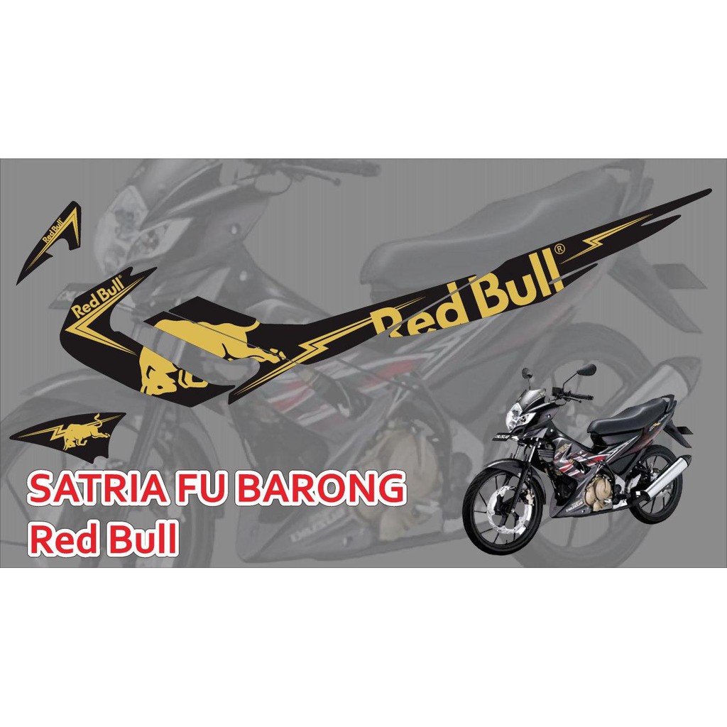 Suzuki Satria Fu Barong Redbull Striping Sticker Shopee Malaysia