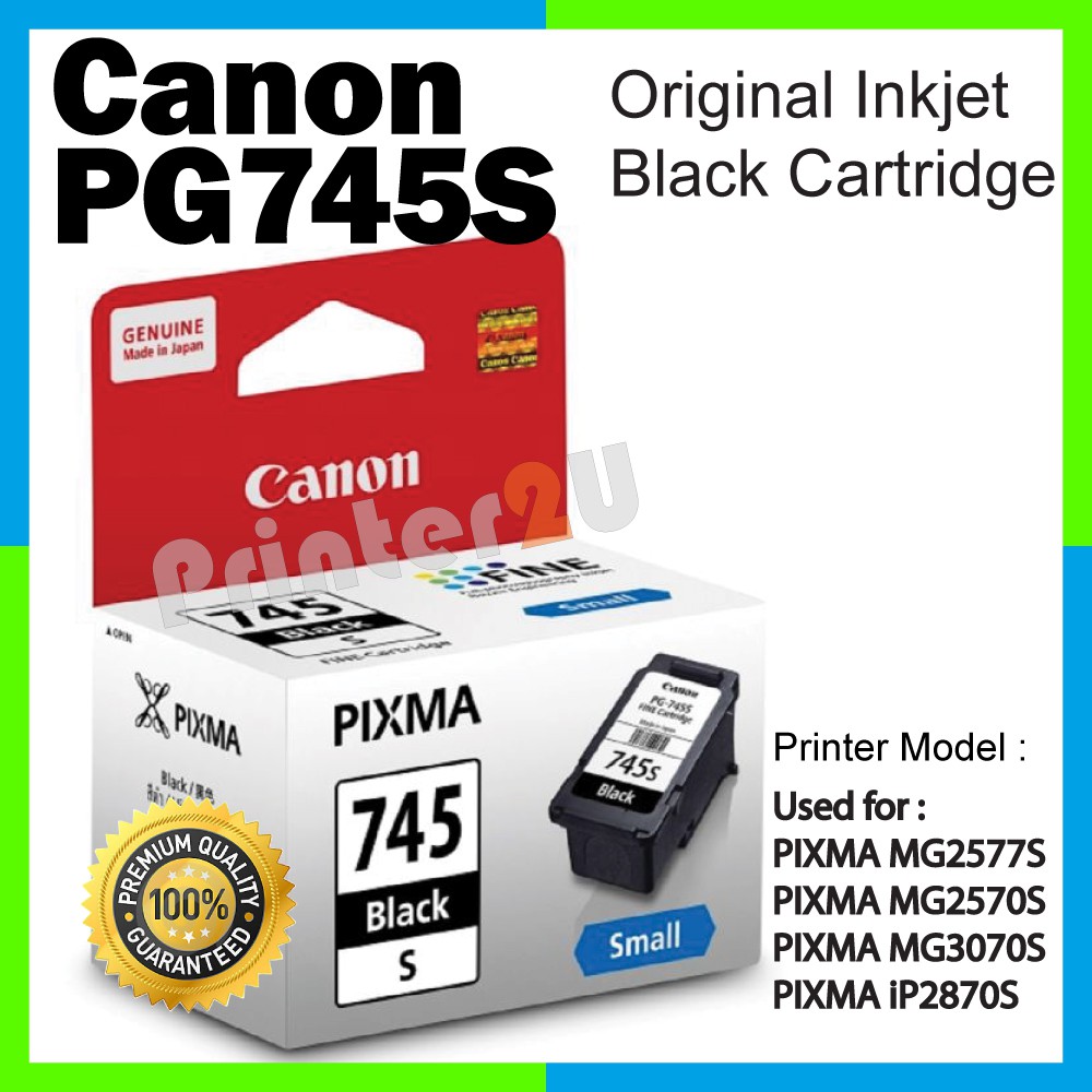 Canon Original Ink Cartridge Pg S Pg S Pigment Black Shopee Malaysia