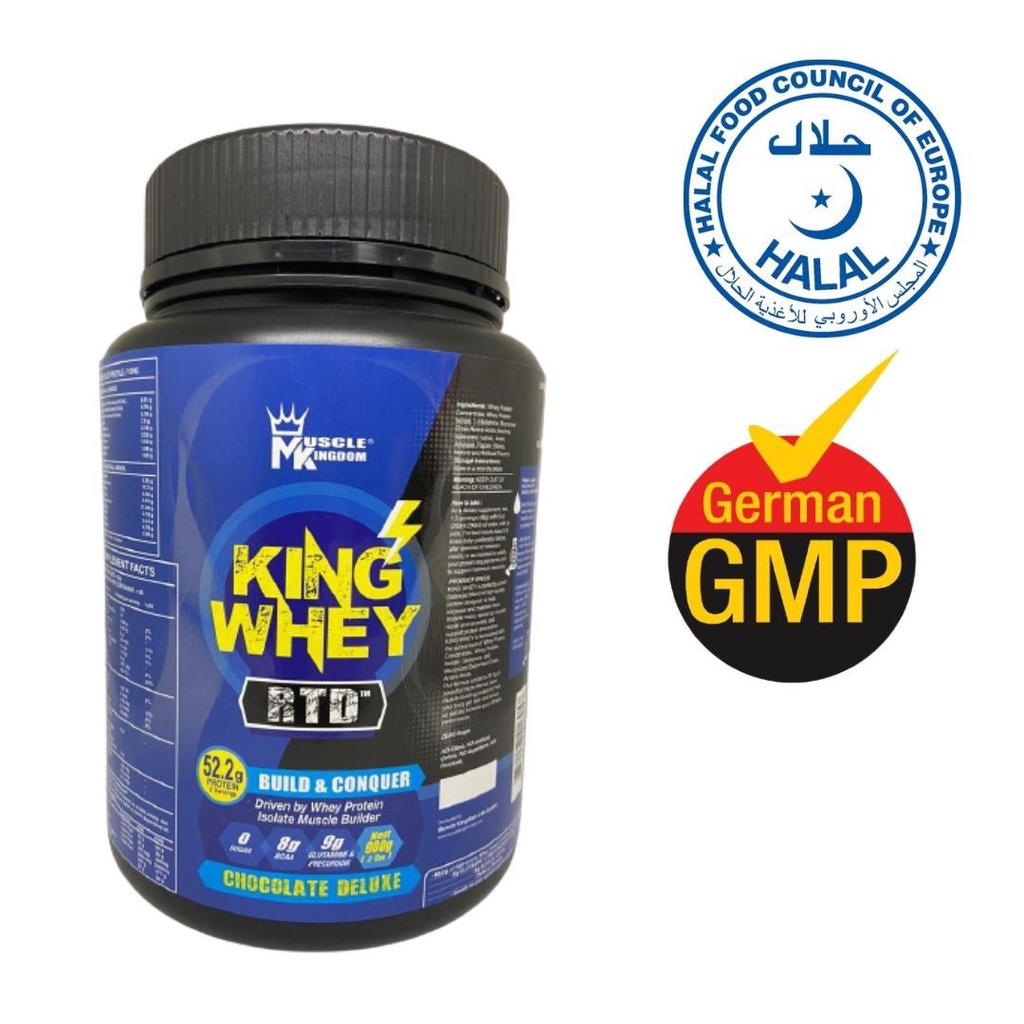 Muscle Kingdom King Whey 900g Whey Protein Lean Muscle Halal Certified