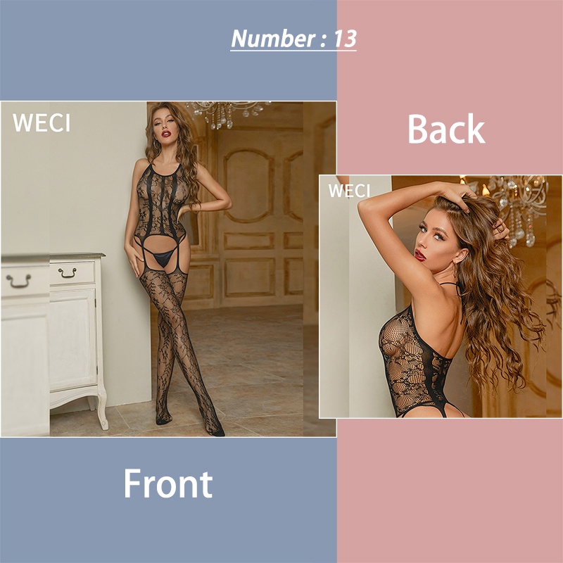 Weci Women S Fishnet Dress Sexy Open Crotch Body Stocking Female Hot Erotic Lingerie Mesh