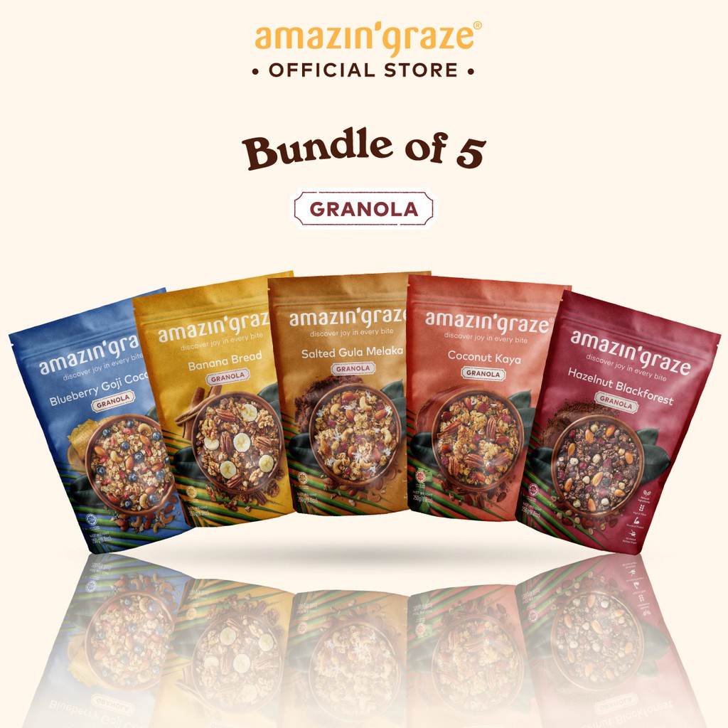 Bundle Of 5 Amazin Graze Granola 5 X 250g Shopee Malaysia