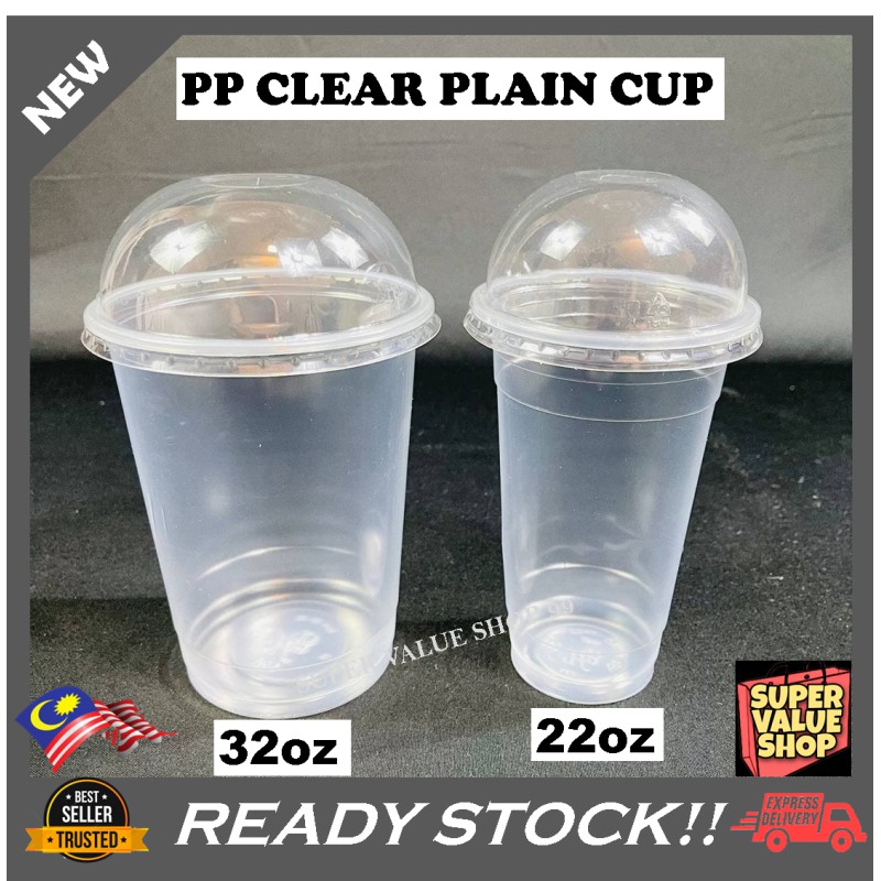 READYSTOCK Disposable Plastic Cup 22oz 32oz Drinking Popcorn Cup