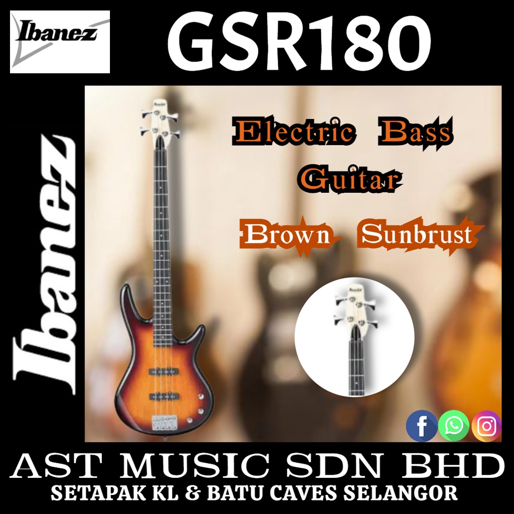 Ibanez Gsr Electric Bass Guitar Brown Sunbrust Gsr Gsr