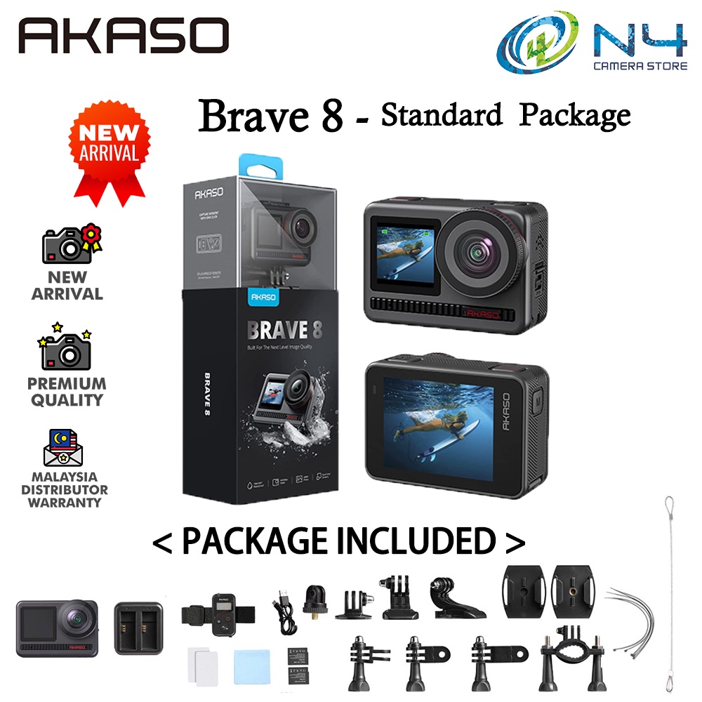 Akaso Brave K Fps Action Camera Dual Color Screens K Time Lapse