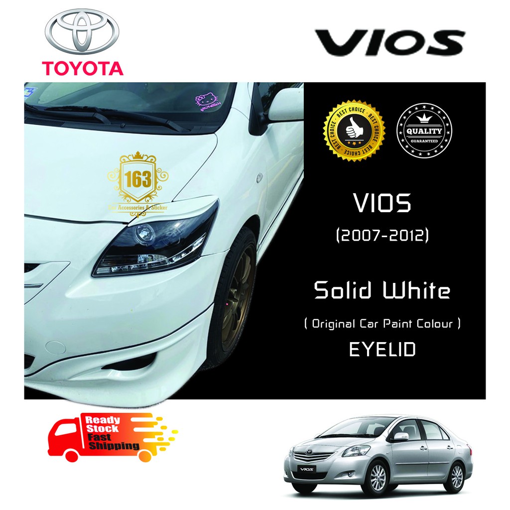 Toyota Vios 2007 2012 Eyelid Eyebrow Head Lamp Eyes Lid Cover EYES