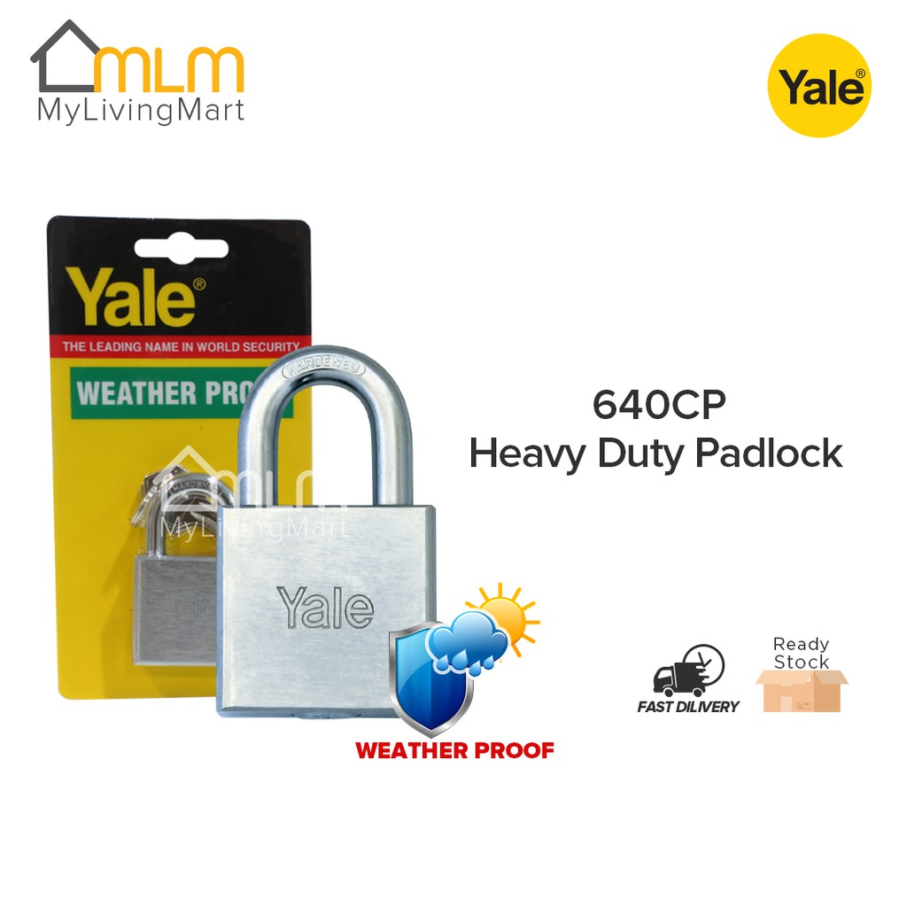 Yale Y B Silver Series Outdoor Brass Satin Padlock Baron