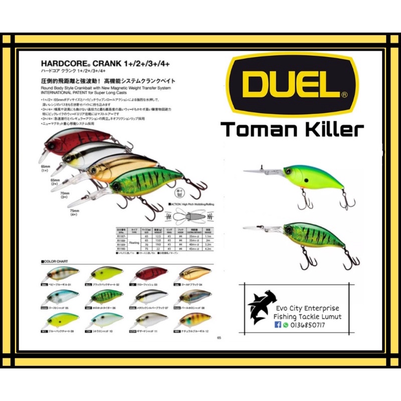 Duel Hardcore Crank Four Plus 4 75mm 23g Floating R1190 Shopee