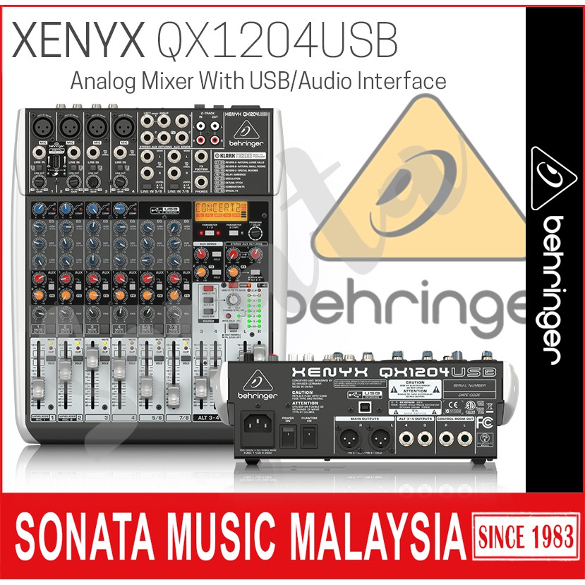 Behringer Xenyx QX1204USB Mixer With USB And Effects Xenyx QX1204USB