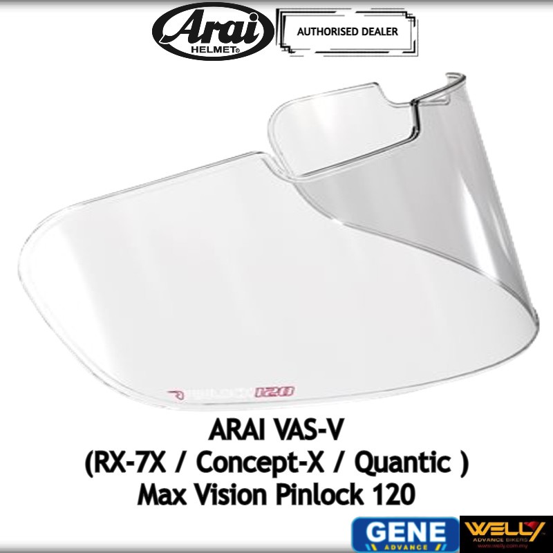 Arai VAS V Max Vision Pinlock 120 Clear Color For Helmet RX7X Concept