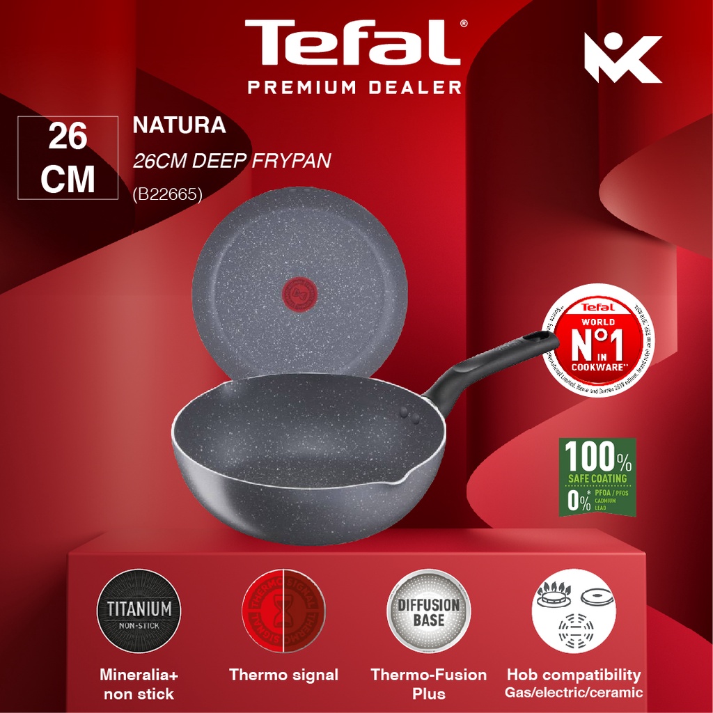 Tefal Natura Deep Frypan Cm B Shopee Malaysia