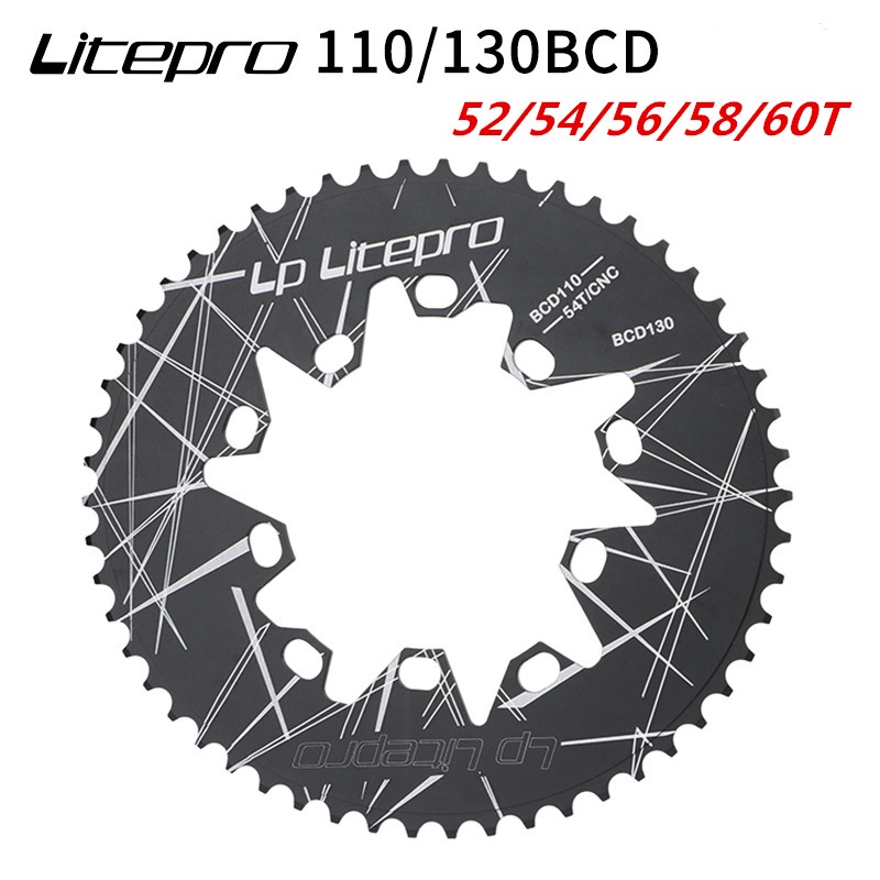 Litepro Oval Double Dual Bcd Mm Chainring Folding Bike