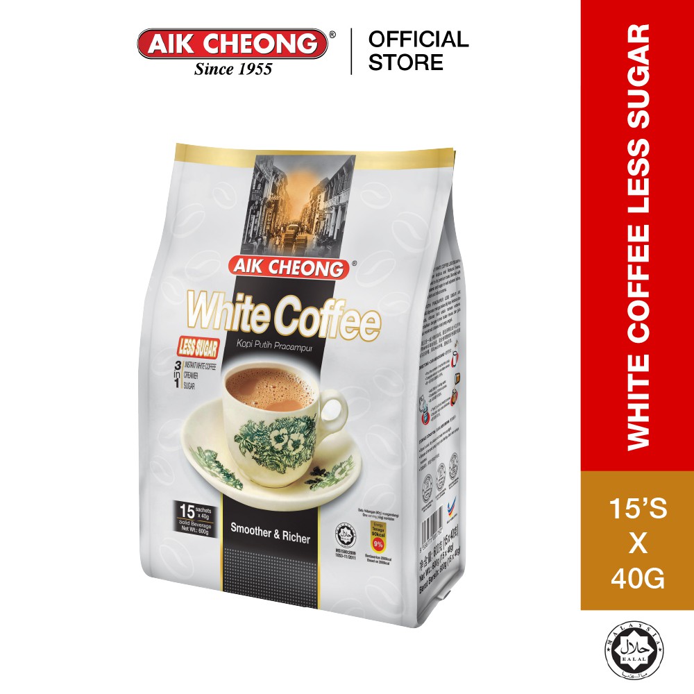 AIK CHEONG White Coffee 3in1 Less Sugar Original Products Shopee